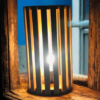 Modern Wooden Slatted Table Lamp | Warm Ambient Lighting